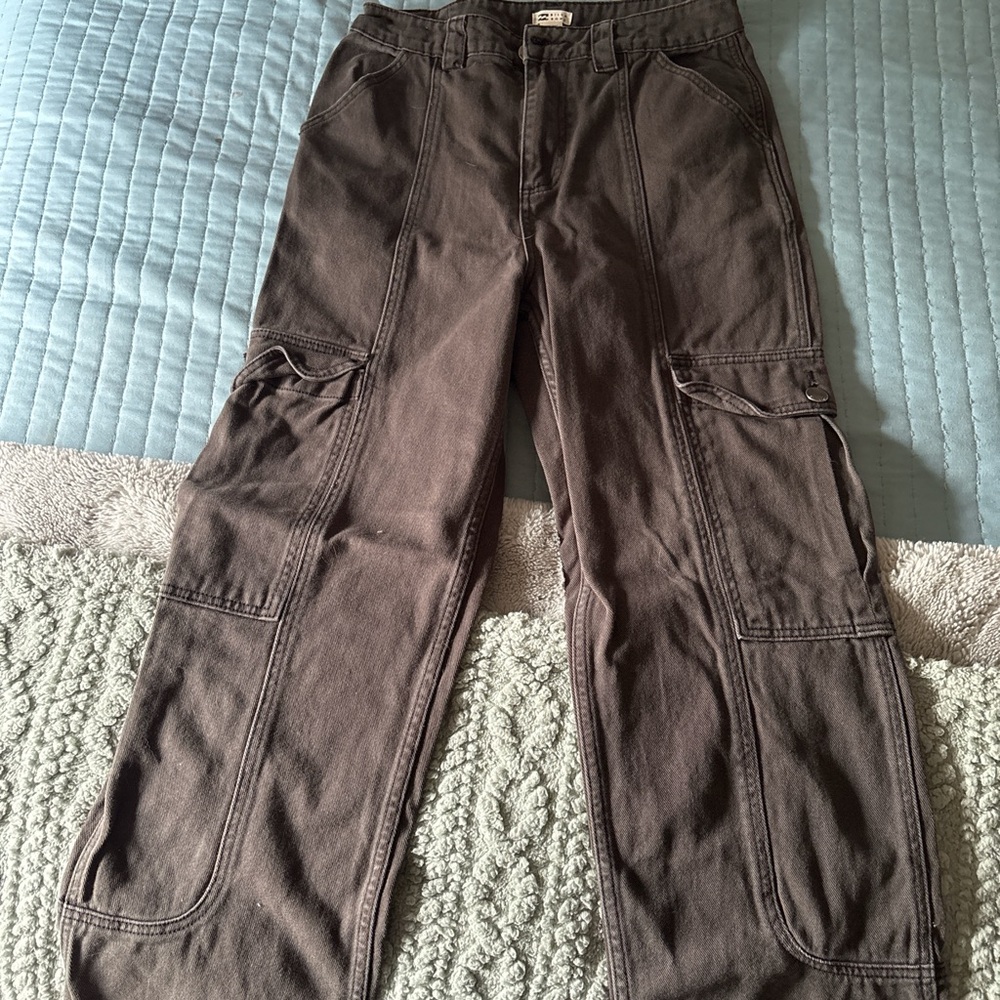 Billabong women’s black wash straight leg cargos